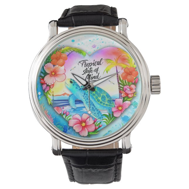 Sea Turtle Tropical State of Mind Armbandsur (Framsida)