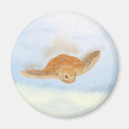 Sea Turtle under Vatten. Magnet