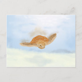 Sea Turtle under Vatten. Vykort