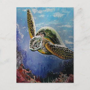 Sea Turtle Vykort