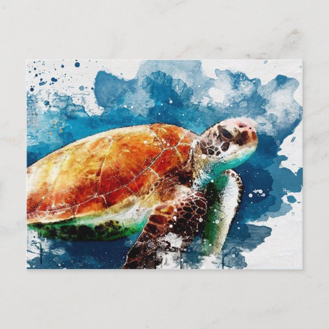 Sea Turtle Vykort (Framsida)