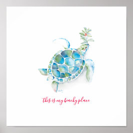 Sea Turtle Watercolor Art Art Poster