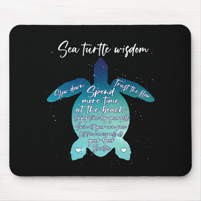 Sea Turtle Wisdom Sea Turtle Kärlek Musmatta (Framsidan)