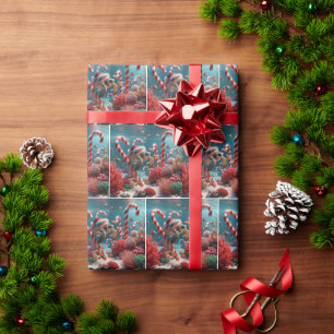 Sea Turtle with Santa Hat Presentpapper