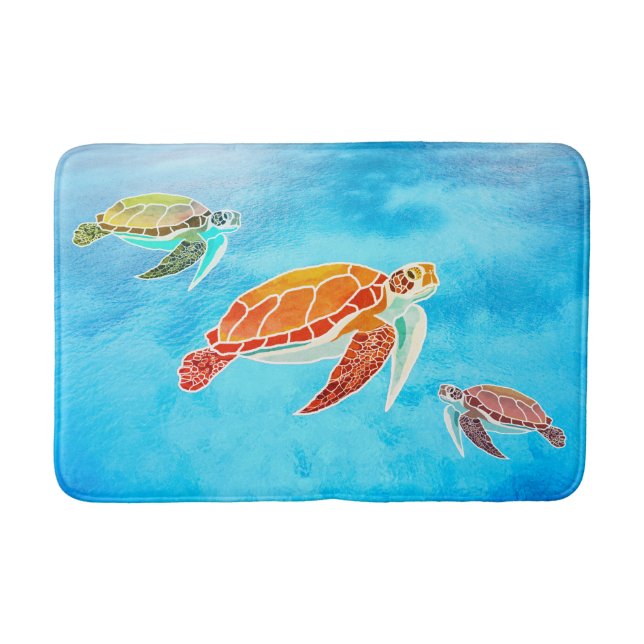 Sea Turtles Bathroom Matta Mat (Framsidan)
