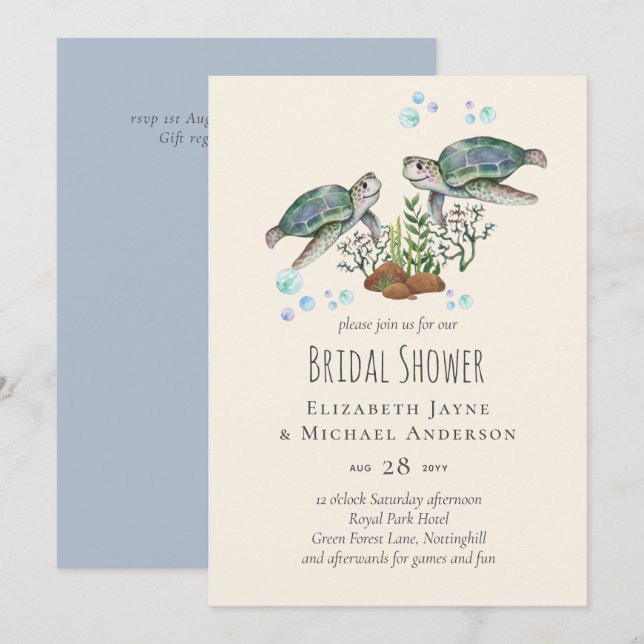 Sea Turtles Beach Wedding (Fram/baksida)