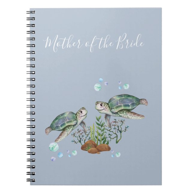 Sea Turtles Beach Wedding Anteckningsbok (Framsidan)