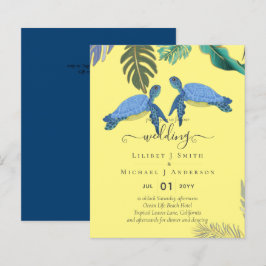 Sea Turtles Bröllop Blue Gult