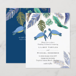 Sea Turtles Bröllop Blue Gult