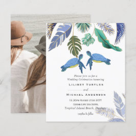 Sea Turtles Bröllop Blue Gult