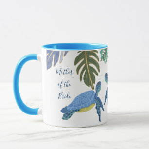 Sea Turtles Bröllop Blue Gult Mugg