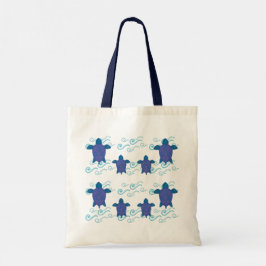 Sea Turtles Family Tote Bag Tygkasse