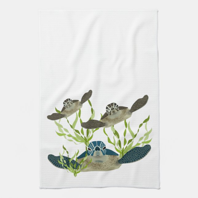Sea Turtles Kitchen Towel Kökshandduk (Vertikal)