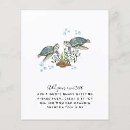 SEA TURTLES Personlig Flygblad