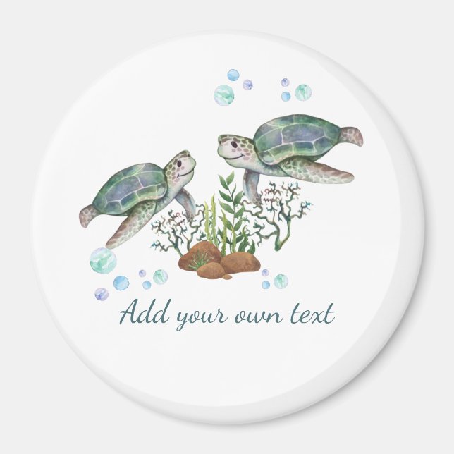 SEA TURTLES Personlig Magnet (Framsidan)