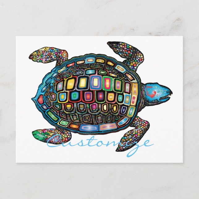 Sea Turtles Thunder_Cove Vykort (Framsida)