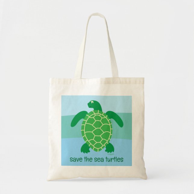Sea Turtles Tote Bag Tygkasse (Framsidan)
