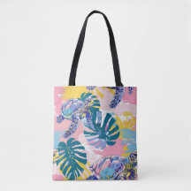 Sea Turtles Tropical Löv Tote