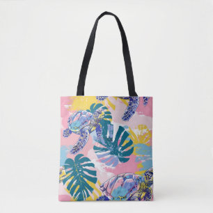 Sea Turtles Tropical Löv Tote Tygkasse