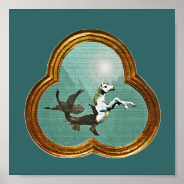 Sea Unicorn Print Poster (Framsidan)