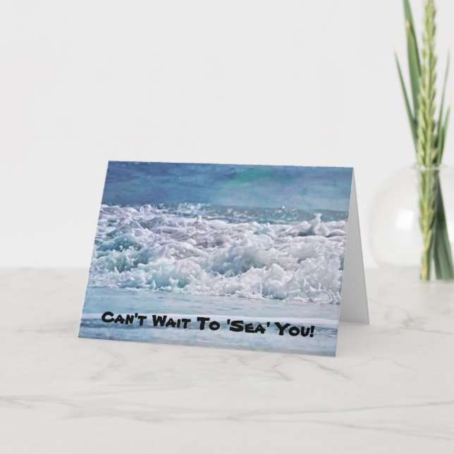 Sea Vågar Miss You Note Note Card Kort (Framsida)