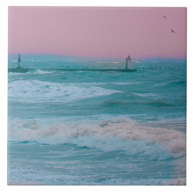 Sea Velddrif South Afrika Nature Storm Kakelplatta (Framsidan)