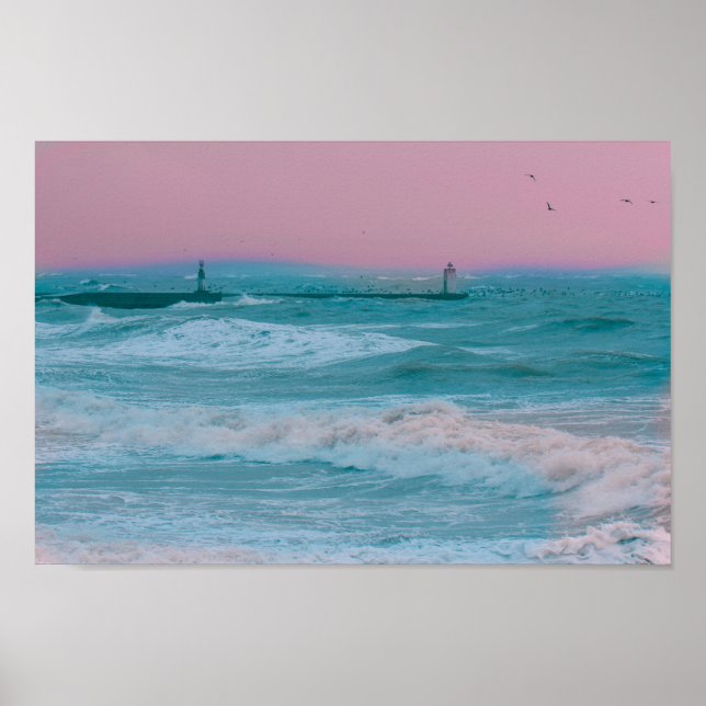 Sea Velddrif South Afrika Nature Storm Poster (Framsidan)