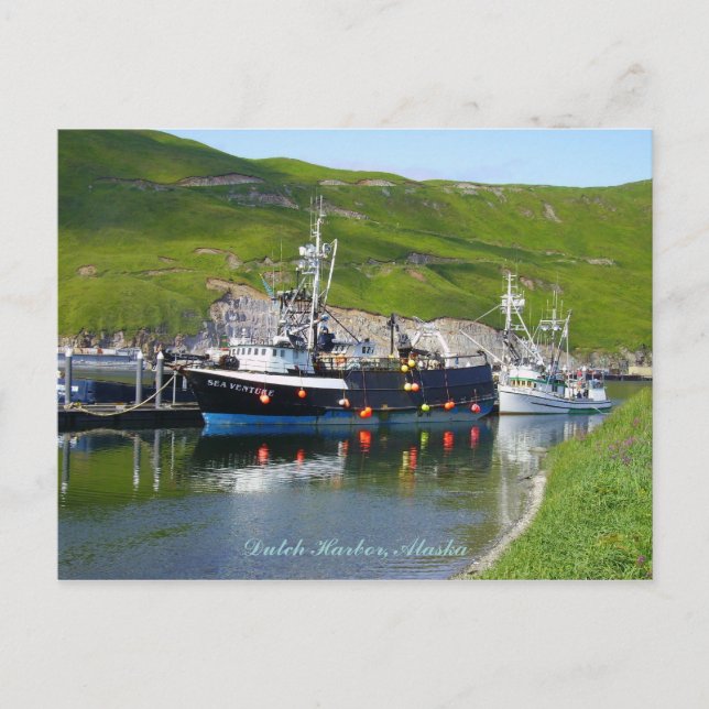 Sea Venture at the spit, Dutch Harbor, Alaska Vykort (Framsida)
