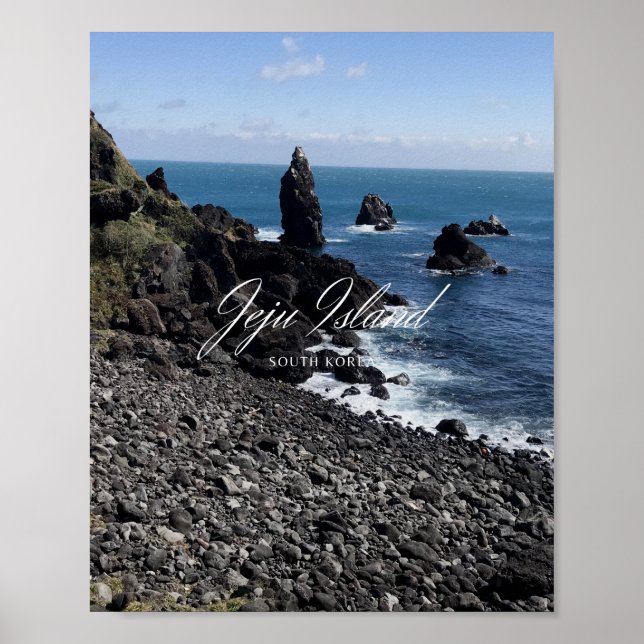 Sea - Volcano Island - Jeju - Jeju - Sydkorea Poster (Framsidan)