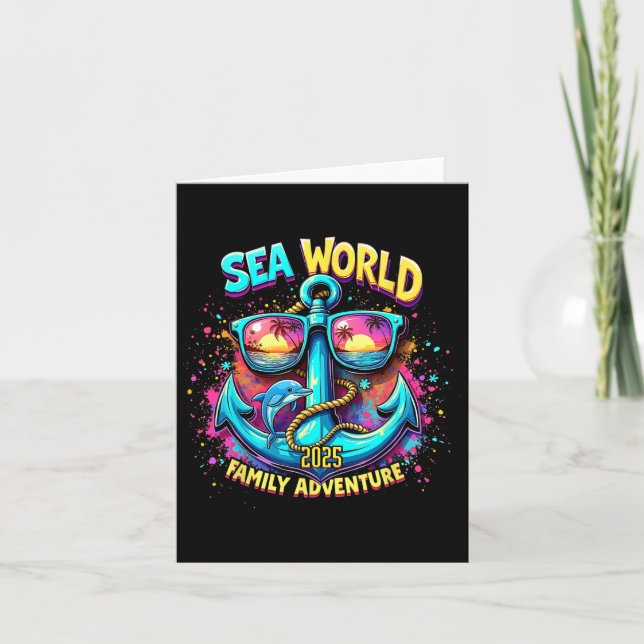 Sea World 2025 Ocean Explorer Minnen Familj Semest Kort (Framsida)
