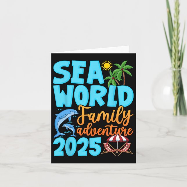 Sea World Dolfinfamiljens äventyrsresa 2025 Sprin Kort (Framsida)