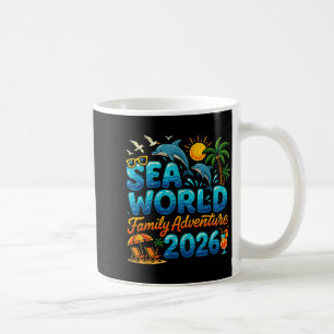 Sea World Familjeäventyr 2026 Stranddesign Kaffemugg