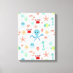 Sea World-mönster Canvastryck