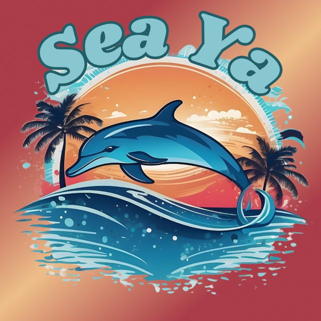Sea Ya Tropical Dolphin T-shirt (Skapare uppladdad)