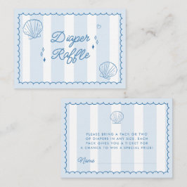 Sea you Snart, Hand plockade Baby Shower Diaper Ra Tilläggskort