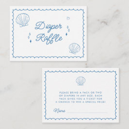 Sea you Snart, Hand plockade Baby Shower Diaper Ra Tilläggskort