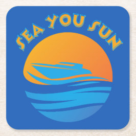 Sea You Sol Underlägg Papper Kvadrat