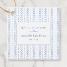 Sea You Soon Baby! Blå kuststrand Baby Shower