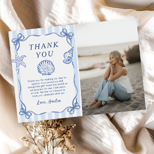 Sea You Soon, Baby Seashell Baby Shower Foto Tack Kort