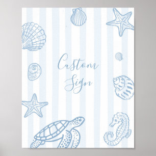 Sea You Soon Baby Shower Anpassad Skylt