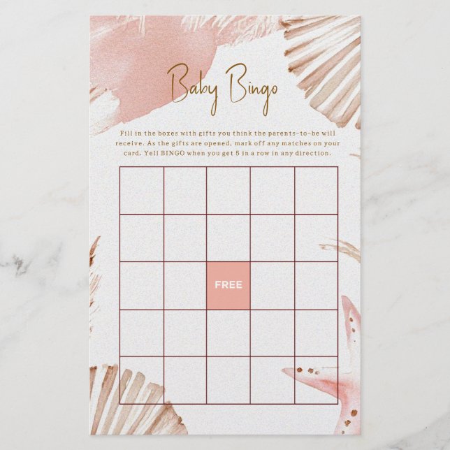 Sea You Soon Baby Shower Bingo-spel Flygblad (Framsidan)