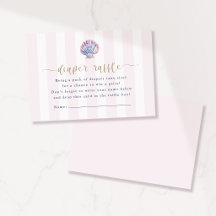Sea You Soon Baby Shower Blöja Lotteri Kort