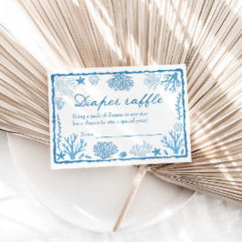 Sea You Soon Baby Shower Diaper Raffle Tilläggskort
