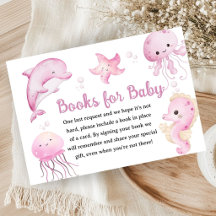 Sea You Soon Baby Shower Flickor Rosa Böcker För B