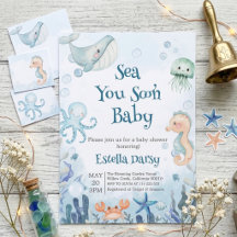 Sea You Soon Baby Shower Havsdjur Baby Shower