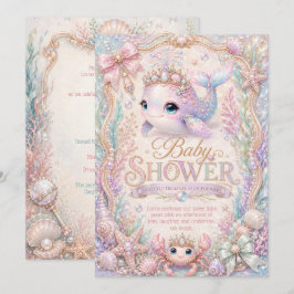 Sea You Soon Baby Shower Inbjudan | Pärlor Skal