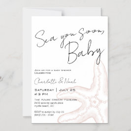 Sea You Soon Baby Shower Magnetiskt Inbjudningskor Magnetisk Inbjudningskort
