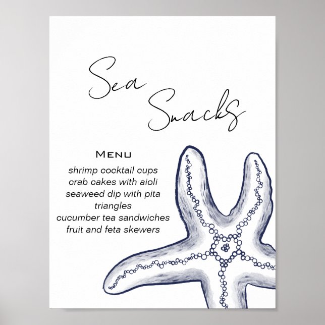 Sea You Soon Baby Shower Matbuffé Poster (Framsidan)