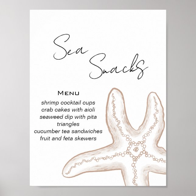 Sea You Soon Baby Shower Matbuffé Poster (Framsidan)
