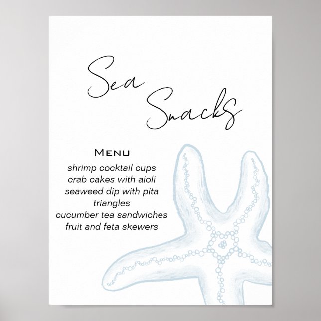 Sea You Soon Baby Shower Matbuffé Poster (Framsidan)